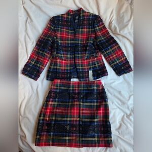 J.crew Set Plaid Blazer + Skirt. Blazer: Size 4. Skirt Size 8. BNWT